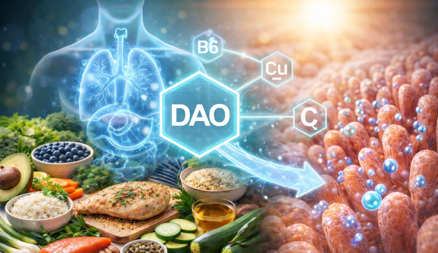 dao-deficiency-diet-fresh-food-low-histamine-meal DAO deficiency diet fresh low histamine meal with vegetables and protein for histamine intolerance